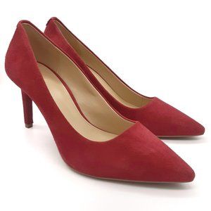 MK Michael Kors Cranberry Red Suede Pointed Toe Heels SZ 10